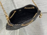 Small Dior Ammi drawstring lucky pouch bag cosmetic pouch clutch sling crossbody shoulder bucket tote in lambskin 