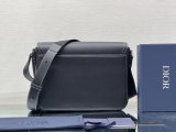Dior Men's casual shoulder flap messenger saddle bag business document box with Aluminum buckle
