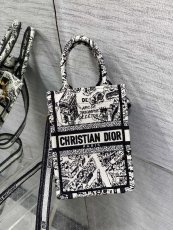 Dior embroidered mini booktote handbag tiny crossbody shoulder bucket tote 