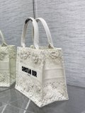 three size Dior embroidered magazine booktote cabin handbag lightweight shopper tote travel beach bag 