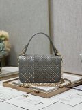 Dior lucky star series cannage cosmetic boxy handbag chain-strap crossbody shoulder messenger flap with snaplock closure 