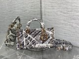 Dior D-joy medium embroidered shopper handbag lightweight shoulder tote with myabcd charm