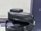 Dior men's canvas travel drawstring backpack outdoor climber sport rucksack 