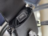 Dior sling shoulder vertical smartphone bag cellphone holder pouch with aluminum buckle closure