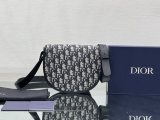 Dior oblique gallop sling shoulder crossbody shoulder flap saddle messenger bag with buckle closure