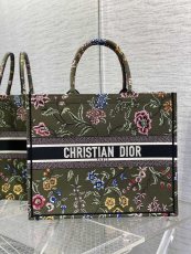 Dior women's large open shopper handbag embroidered booktote holiday beach tote in three size