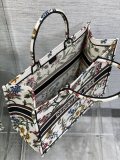 Dior medium embroidered magazine booktote versatile cabin handbag holiday beach tote in three size