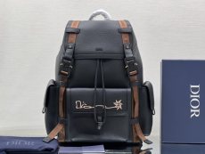 Dior hit the road men's multipockets backpack utility hiking trekking rugged rucksack climber mountaineer essential backpack 