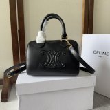 Celine triomphe small Boston shopper handbag tiny duffle-shaped travel cabin tote full packaging
