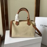 Celine triomphe small Boston shopper handbag tiny duffle-shaped travel cabin tote full packaging