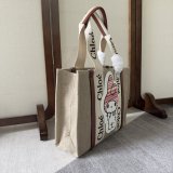 Chloe x My Melody medium canvas shopper handbag large shoulder commuter tote stylish travel beach bag 