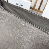 Celine large soft 16 vintage underarm baguette shoulder commuter tote bag with turnlock closure