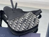 Dior men's oblique chest waist bag shoulder flap saddle messenger bag