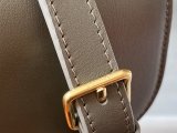 CELINE medium cabou sling crossbody shoulder flap messenger square bag with padlock adornment