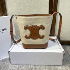 Celine cuir triomphe bucket tote bag 