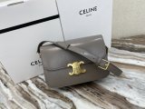 Celine medium triomphe sling crossbody shoulder flap messenger cosmetic boxy clutch Italy leather original grade 