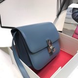 Medium Celine classic box bag sling crossbody shoulder flap messenger baguette bag socialite makeup clutch 