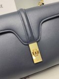 Celine teen soft 16 shoulder commuter document bag casual underarm baguette with iconic turnlock Italy leather 