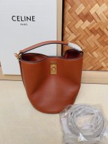 Celine bucket 16 shopper handbag sling crossbody shoulder bucket tote in smooth calfskin