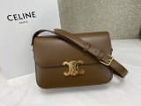medium Celine triomphe sling crossbody flap messenger cosmetic smartphone clutch Italy leather original grade 
