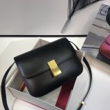 Medium Celine box bag sling crossbody shoulder flap messenger baguette bag Italy leather original grade