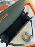 Hermes vintage kelly 20 structured handbag sling crossbody shoulder flap messenger with studded feet 