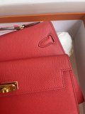 Epsom Hermes kelly sellier 20 en desordre flap satchel with iconic turnlock handmade stitch