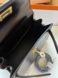 Box leather hermes vintage kelly 20 tiny handbag with round handle and protective feet full handmade stitch