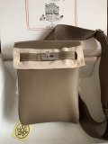 Togo Hermes hac a dos Pm men's backpack casual chest waist bag full handmade stitch gold metalware 