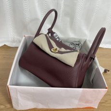 Togo burgundy Hermes lindy 26 shopper handbag tote duffle-shaped travel cabin handbag semi handmade stitch full inclusion