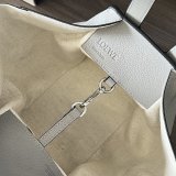 Stone gray Loewe women's mini hammock shopper handbag convertible designer tote premium quality