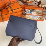 Epsom hermes Kelly depeches 25 clutch wristlet business document cellphone holder with bevel Corner and turnlock 