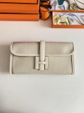 mixed-material Hermes Jige Elan 29 Satin Clutch cellphone wallet holder cosmetic flap clutch full handmade stitch 