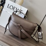 Loewe small gate pouch bag sling shoulder crossbody bag with wide jacquard strap