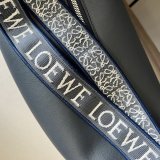 Loewe unisex Cubi shoulder crossbody zipper commuter tote bag in smooth calfskin