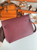 Epsom hermes Kelly depeches 25 clutch wristlet business document cellphone holder with bevel Corner and turnlock 