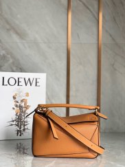 Caramel Loewe geometric small puzzle tote multipockets shopper handbag premium quality