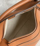 Gold brown Loewe small puzzle handbag sling crossbody shoulder tote full inclusion 