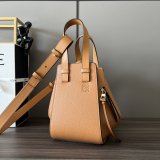 gold brown Loewe women's mini hammock shopper handbag convertible designer tote premium quality