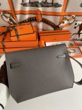 Epsom hermes Kelly depeches 25 clutch wristlet business document holder with bevel Corner complete with strap 