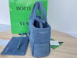 Bottega veneta denim Mini arco bucket handbag crossbody shoulder tote with complementary zipper pouch 