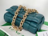 Bottega Veneta ntrecciato padded cassette bag chain-strap underarm flap baguette shoulder messenger bag