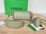Bottega Veneta three-pieces-in-one sling crossbody shoulder flap cellphone bag Italy leather authentic quality 