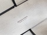 Bottega Veneta intrecciato canvas Medium Arco tote large open shopper handbag with zipped pouch