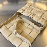 Bottega Veneta metallic cassette cosmetic clutch pouch sling braided baguette messenger bag multicolor option 