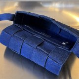 Bottega Veneta cassette canvas sling crossbody shoulder baguette messenger flap cosmetic clutch pouch 