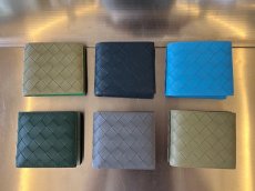 Bottega Veneta braided trifold flip small wallet purse multislots card holder full inclusion