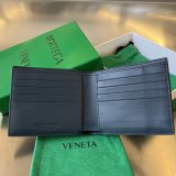 Bottega Veneta braided trifold flip small wallet purse multislots card holder full inclusion