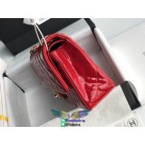 Chanel CF25 Classic flap convertible sling crossbody shoulder flap messenger in patent leather