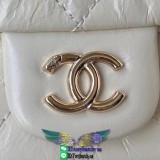 lambskin Chanel quilted duma drawstring mini flap backpack